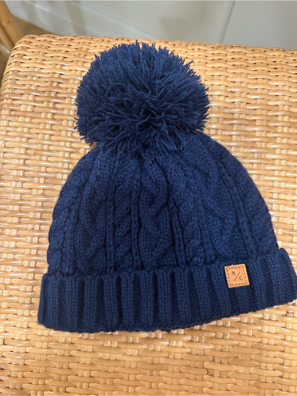 Northern Classics Kids Navy Pom Beanie Hat, 9-18 Months